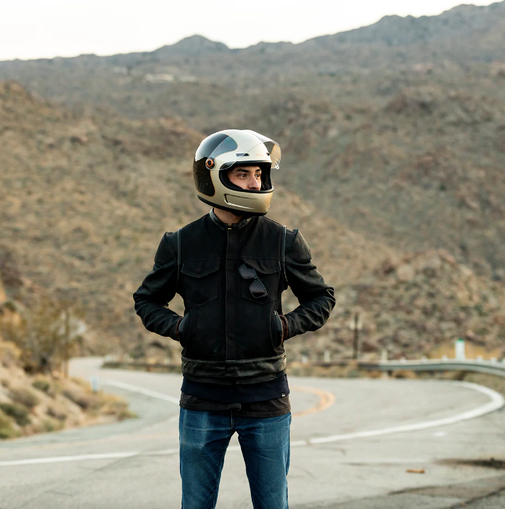 TICO SV HELMET metallic champagne/charcoal tracker