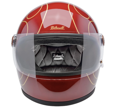TICO S HELMET gloss garnet red flames